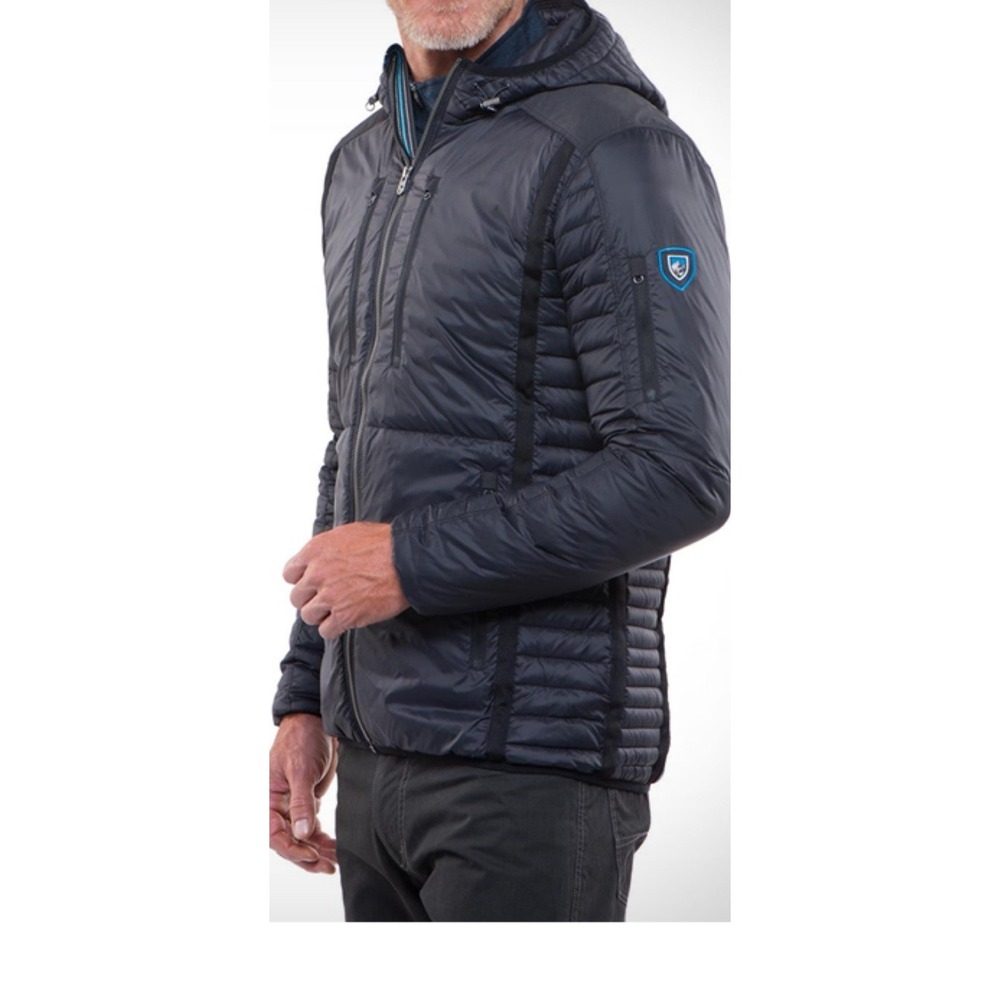Kuhl Spyfire Jacket Men Sz X Large Black Goose Down